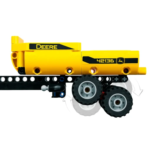 تكنيك جرار جون دير 9620 R 4WD (42136) توجيه مفصلي، ميزات واقعية، مقطورة مع آلية رفع، مناسب للأعمار من 8 فما فوق، مثالي لمحبي الجرارات من ليغو - Image 7