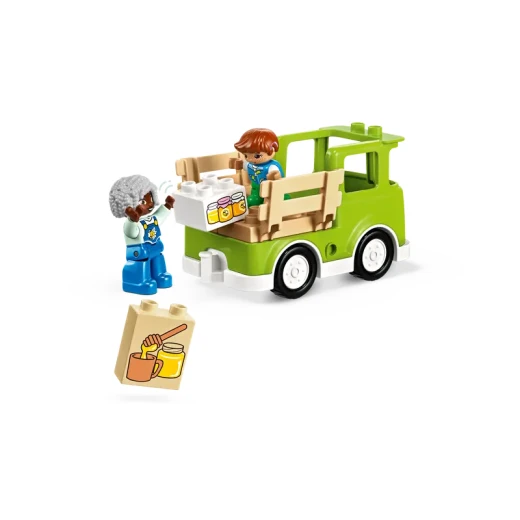 مجموعة ليغو DUPLO مدينة العناية بالنحل وخلايا النحل، لعبة تعليمية للأطفال في مرحلة ما قبل المدرسة، مع شخصيتين وشاحنة قابلة للتحرك، لعبة STEM، مجموعة تعليمية للبناء وإعادة البناء للأطفال من عمر سنتين فما فوق، - ليجو - Image 5
