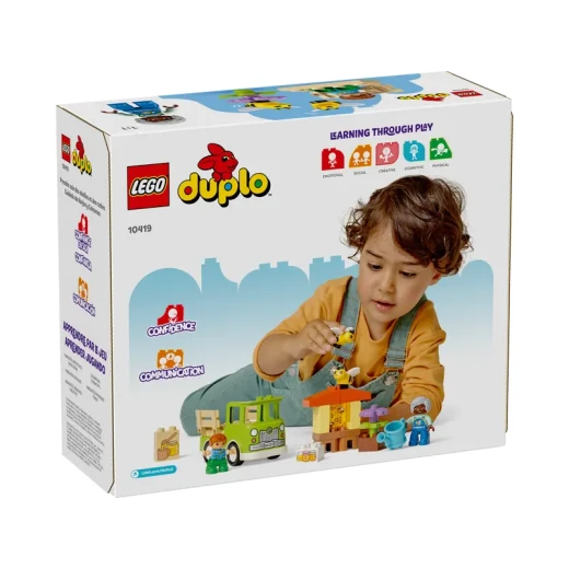 مجموعة ليغو DUPLO مدينة العناية بالنحل وخلايا النحل، لعبة تعليمية للأطفال في مرحلة ما قبل المدرسة، مع شخصيتين وشاحنة قابلة للتحرك، لعبة STEM، مجموعة تعليمية للبناء وإعادة البناء للأطفال من عمر سنتين فما فوق، - ليجو - Image 4