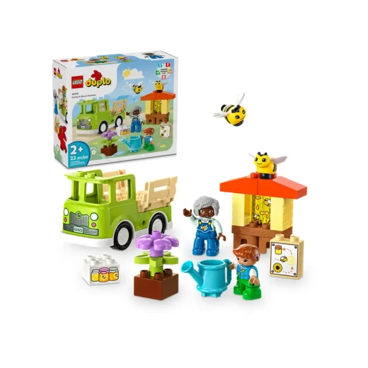 مجموعة ليغو DUPLO مدينة العناية بالنحل وخلايا النحل، لعبة تعليمية للأطفال في مرحلة ما قبل المدرسة، مع شخصيتين وشاحنة قابلة للتحرك، لعبة STEM، مجموعة تعليمية للبناء وإعادة البناء للأطفال من عمر سنتين فما فوق، مجموعة ليغو DUPLO مدينة العناية بالنحل وخلايا النحل، لعبة تعليمية للأطفال في مرحلة ما قبل المدرسة، مع شخصيتين وشاحنة قابلة للتحرك، لعبة STEM، مجموعة تعليمية للبناء وإعادة البناء للأطفال من عمر سنتين فما فوق،