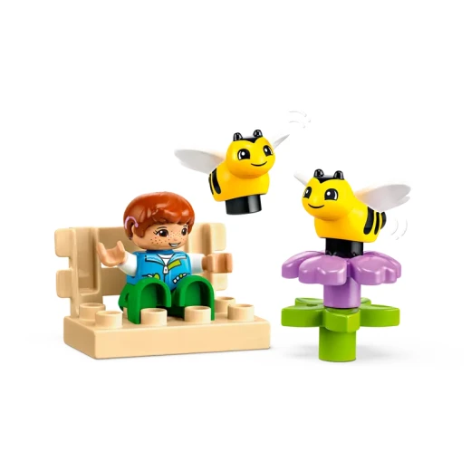 مجموعة ليغو DUPLO مدينة العناية بالنحل وخلايا النحل، لعبة تعليمية للأطفال في مرحلة ما قبل المدرسة، مع شخصيتين وشاحنة قابلة للتحرك، لعبة STEM، مجموعة تعليمية للبناء وإعادة البناء للأطفال من عمر سنتين فما فوق، - ليجو - Image 7