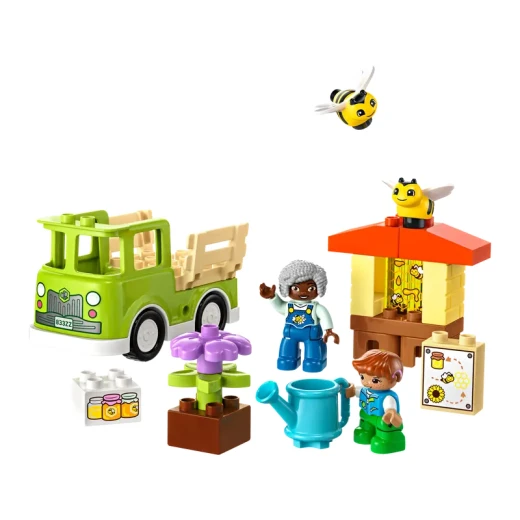 مجموعة ليغو DUPLO مدينة العناية بالنحل وخلايا النحل، لعبة تعليمية للأطفال في مرحلة ما قبل المدرسة، مع شخصيتين وشاحنة قابلة للتحرك، لعبة STEM، مجموعة تعليمية للبناء وإعادة البناء للأطفال من عمر سنتين فما فوق، - ليجو - Image 8