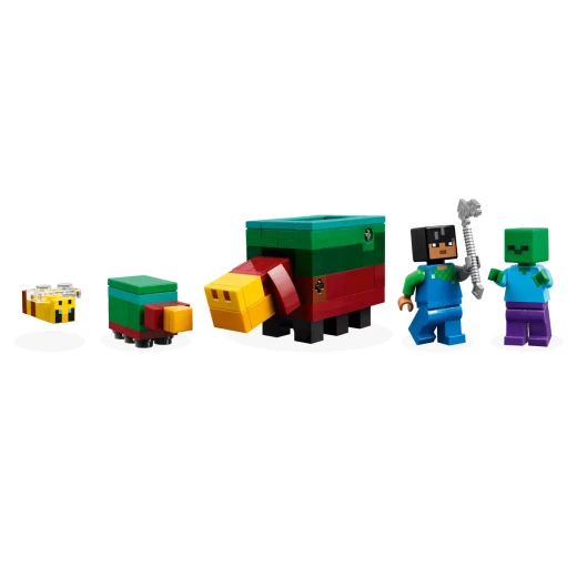 ماين كرافت حديقة أزهار الكرز 21260 مجموعة بناء مع شخصية ساني، 2 نحلة، مخلوق سنيفر، زومبي، وأشجار ملونة، للأطفال من 8 سنوات فما فوق من ليجو - ليجو - Image 9