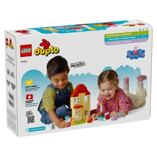 LEGO DUPLO Peppa Pig Birthday House Playset with 3 Animal Figures, Educational Toy for 2 Year Olds, Buildable Dollhouse for Creative Role Play, Peppa Pig Toy for Girls, Boys and Toddlers, 10433 - LEGO - Image 5