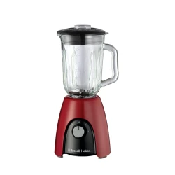 Russell Hobbs Desire 27120-56 Stand Mixer [Smoothie Maker] Blender, 1.5 L Glass Container, 2 Levels and Pulse Function, BPA-Free, Stainless Steel Knife, 850 Watt High Power, Red
