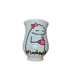 Funky Cup Hand-Painted Ceramic Coffee Mug 300ml Artistic Cup for Coffee & Tea Lovers Unique Gift Idea