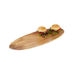 APS Melamine Serving Platter Light Oak Color, 65x26 cm Durable, Wood-Look Serving Board for Stylish Food Presentation