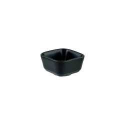 Bonna Notte Deep Square Dish 90mm Vitrified Porcelain, Scratch Resistant, 250ml Capacity Durable & Elegant Black Tableware