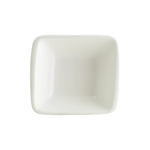 Bonna Iris White Square Bowl 8x8.5 cm, Elegant Minimalist Design for Home & Office Décor