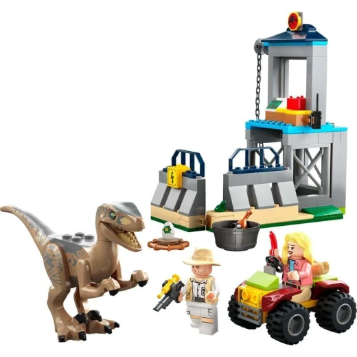 ليغو Jurassic Park – هروب الفيلوسيرابتور (رقم 76957) – لعبة ديناصور مناسبة للبنين والبنات وجميع الأطفال من عمر 4 سنوات فما فوق، تحتوي على شخصيات ديناصورات، سيارة دفع رباعي، وشخصيتين - ليجو - Image 5