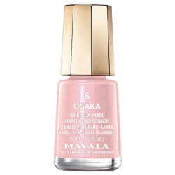 Mavala Mini Color Pearly Nail Polish 5ml - Shade 6: Osaka A nail polish with a pearlescent formula that gives nails a shiny, elegant finish. It comes in a compact size, ideal for travel or everyday use, in a sophisticated shade called Osaka