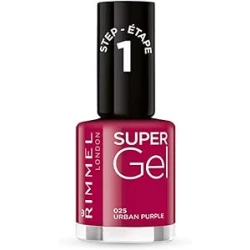 Rimmel London Super Gel Nail Polish 25 Urban Purple 12ml Long Lasting Gel Manicure