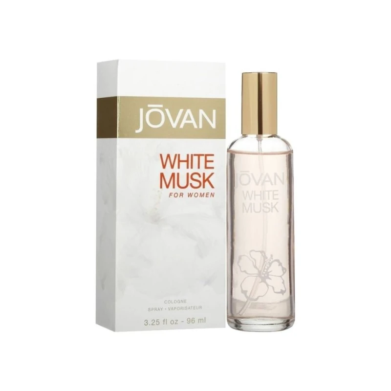 عطر وايت موسك كولونيا للنساء بخاخ 3.2 أونص 96 مل  عطر زهري مع الياسمين، يلانغ يلانغ، وزهر العنبر رائحة دافئة وزهرية موسكية من جوفان - جوفان