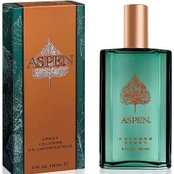 Coty Aspen Cologne Spray for Men 4.0 oz Invigorating Outdoor Fragrance Classic Scent