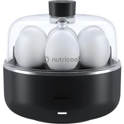 Nutricook Egg Cooker, 7 Eggs Capacity,Egg Cooker for Boiled, Poached, Scrambled Eggs & Omelettes, Buzzer Indicator, Precision Cooking, Includes accessories, EC207ME-K, Black, 2-Year Limited Warranty