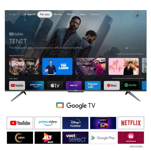 تلفزيون جوجل الذكي QD-Mini LED بدقة فائقة 4K مقاس 164 سم (65 بوصة) 65C755 (أسود) مع ضمان لمدة عامين من تي سي ال - تي سي ال - Image 4