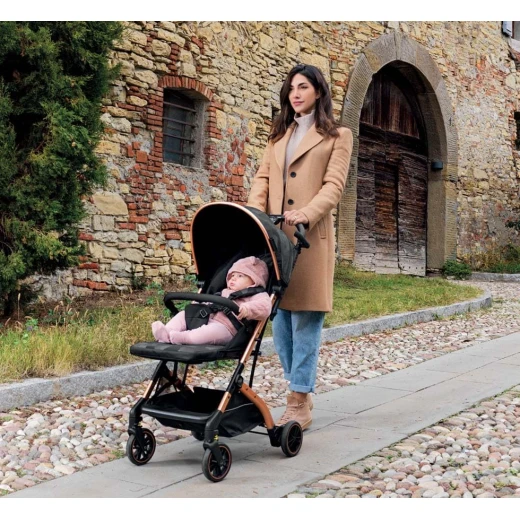 Cam Compass Stroller 194 - Baby Stroller Black, From 0 To 4 Years, Aluminium Frame, 5-Point Safety Harness, Super Compact Folding, Umbrella Stroller, Lightweight And Compact Stroller ART832-194 - Cam - Image 3