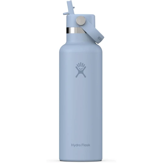 زجاجة ماء ستاندرد ماوث – سعة 621 مل (21 أونصة)، معزولة بتقنية الفراغ ومصنوعة من الستانلس ستيل، مع غطاء فليكس مع شفاط – باللون الأزرق الفاتح من هايدرو فلاسـك زجاجة ماء ستاندرد ماوث – سعة 621 مل (21 أونصة)، معزولة بتقنية الفراغ ومصنوعة من الستانلس ستيل، مع غطاء فليكس مع شفاط – باللون الأزرق الفاتح من هايدرو فلاسـك