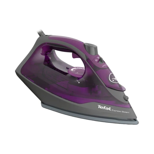 Tefal Steam Iron Express Steam Iron Steamer 2600 W 270 ml Anti-scale Purple Ceramic Soleplate FV2843M0 Tefal Steam Iron Express Steam Iron Steamer 2600 W 270 ml Anti-scale Purple Ceramic Soleplate FV2843M0