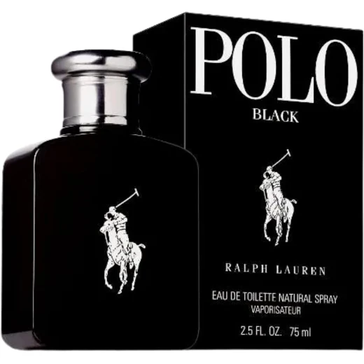 Ralph Lauren Polo Black Eau de Toilette 75ml Men's Cologne Woody & Fresh Fragrance with Patchouli & Sandalwood