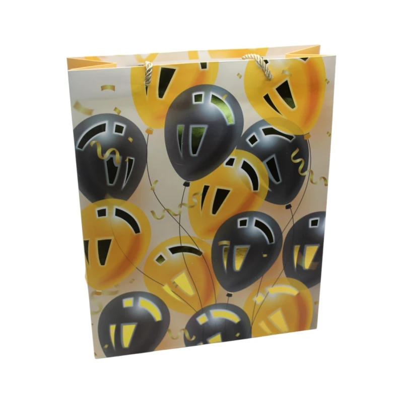 Gift Bag High-Quality Cardboard Paper, Eco-Friendly, Elegant Design with Strong Handle for All Occasions 14x21 cm - Stoys