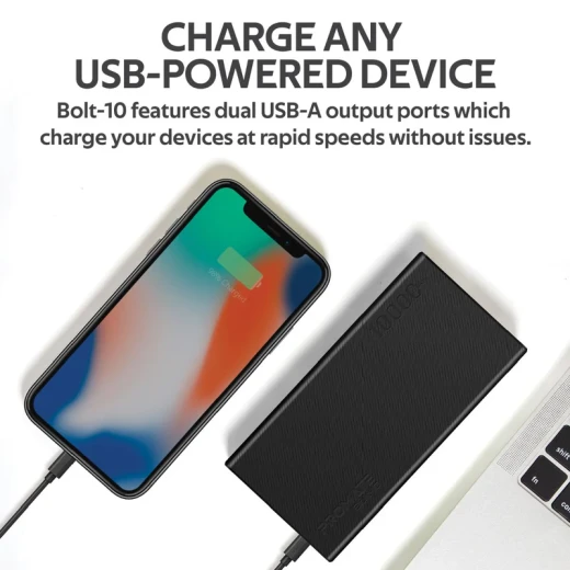 بنك الطاقة الذكي المدمج للشحن مخرج USB مزدوج، شحن سريع 40W، سعة 10,000mAh، USB-C للشحن المتزامن للأجهزة من بروميت - برو مات - Image 4