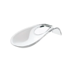Guzzini Latina Spoon Rest White 24 x 11 x 4.5 cm SAN Plastic Ladle Holder with Hanging Hole Stylish Two-Tone Design by Guzzini Lab