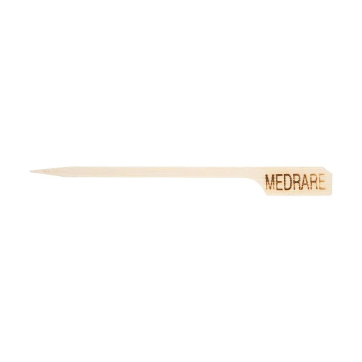 علامات شرائح اللحم "MedRare " أعواد خيزران بطول 9 سم عبوة 100 قطعة صديقة للبيئة للاستعمال مرة واحدة لتحديد درجة نضج الستيك من تيبل كرافت علامات شرائح اللحم "MedRare " أعواد خيزران بطول 9 سم عبوة 100 قطعة صديقة للبيئة للاستعمال مرة واحدة لتحديد درجة نضج الستيك من تيبل كرافت