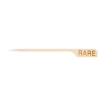 علامات شرائح اللحم "RARE" أعواد خيزران بطول 9 سم عبوة 100 قطعة صديقة للبيئة للاستعمال مرة واحدة لتحديد درجة نضج الستيك من تيبل كرافت - تيبل كرافت