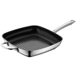 WMF Durado Grill Pan 28 cm Non-Stick Aluminum with TransTherm® Base Induction Compatible, Ergonomic Stainless Steel Handle, Drip-Free Pouring, Hand Wash Only