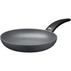Silit Montano Non-Stick Frying Pan 28 cm 4-Layer PTFE Coating, Induction-Compatible Aluminium Base Heat-Resistant Bakelite Handle, Natural Stone Look, Oven-Safe