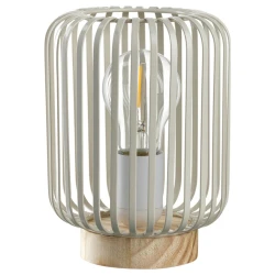 Leonardo Amalfi LED Lantern Beige Decorative Battery-Operated Lantern with Base, ‎60.5 × 21 × 15.5 Cm, Modern Design, Includes Lamp