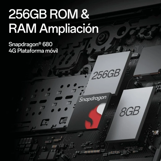 أوبو A60، شاشة 6.67 بوصة LCD 90Hz، معالج سنابدراغون 680 4G، كاميرا 50MP AI، 256GB ذاكرة، 8GB RAM، بطارية 5000mAh، شحن سريع SUPERVOOC 45W، لون موج أزرق من أوبو - أوبو - Image 4