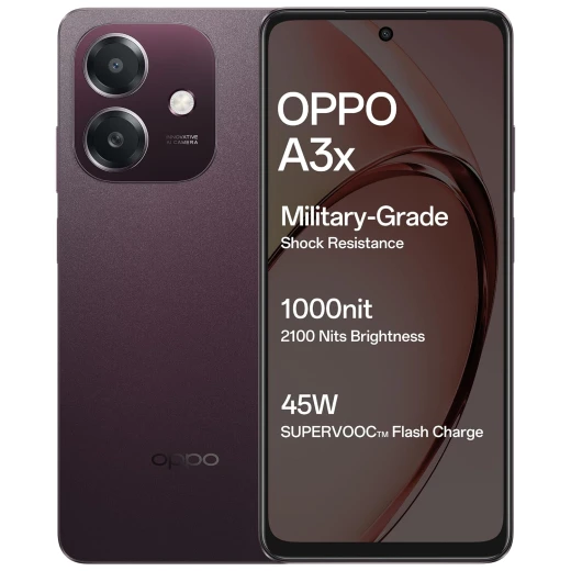 A3X CPH26441، شاشة 6.67 بوصة 90Hz IPS LCD، 128GB ذاكرة، 4GB RAM، معالج سنابدراغون 6s Gen 3، كاميرا خلفية 8MP، كاميرا أمامية 5MP، بطارية 5100mAh، شحن سريع 45W، لون أحمر من أوبو A3X CPH26441، شاشة 6.67 بوصة 90Hz IPS LCD، 128GB ذاكرة، 4GB RAM، معالج سنابدراغون 6s Gen 3، كاميرا خلفية 8MP، كاميرا أمامية 5MP، بطارية 5100mAh، شحن سريع 45W، لون أحمر من أوبو