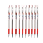 Montex Mega Top Ball Pens Pack of 10 Red Ink Ballpoint Pens Smooth Writing, Durable Tip Ideal for School, Office & Everyday Use - Montex