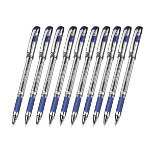 Claro Sigma Ballpoint Pens Pack of 10 Blue Ink Pens Smooth Writing, Ergonomic Design with Clip Ideal for School, Office & Everyday Use
