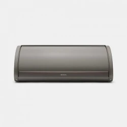Brabantia Roll Top Bread Bin Soft Platinum 17.3 cm, Length: 26.2 cm, Width: 44.5 cm