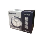 ساعة منبّه صغيرة من كاسيو TQ-369-1DF ,تصميم مدمج للسفر أو المنزل, شاشة واضحة, منبه دقيق, بطارية مشمولة, لون أسود - كاسيو