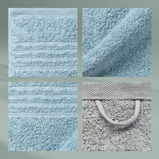 Kela Leonora Hand Towel 100x50cm Sky Blue100% Combed Cotton, Soft, Fluffy & Durable Washable at 60°C - Kela - Image 2