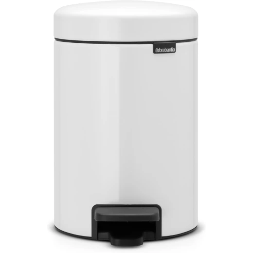 Brabantia NewIcon Pedal Bin 3L White Soft Close Lid, Removable Plastic Inner Bucket, Supports Ocean Cleanup, 10-Year Guarantee Stylish Small Trash Can for Bathroom or Office Brabantia NewIcon Pedal Bin 3L White Soft Close Lid, Removable Plastic Inner Bucket, Supports Ocean Cleanup, 10-Year Guarantee Stylish Small Trash Can for Bathroom or Office
