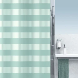Spirella Scala Shower Curtain 180x200cm, Durable Polyester, Water-Repellent, Easy to Clean, 1 Set in Secure Brown Box Bathroom Curtain