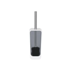 Spirella Vision Toilet Brush Transparent Acrylic, Dia 19.5 cm x H 39 cm, Modern Floor-Standing Design, Easy-Clean & Durable