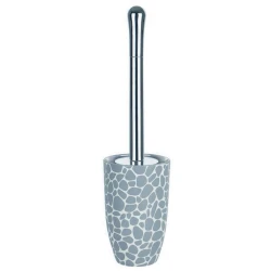 Spirella Darwin Pebble Stoneware Toilet Brush Grey, Durable Design, Dia 14 x 10.5 x 21.5 cm, Hygienic & Easy-Clean