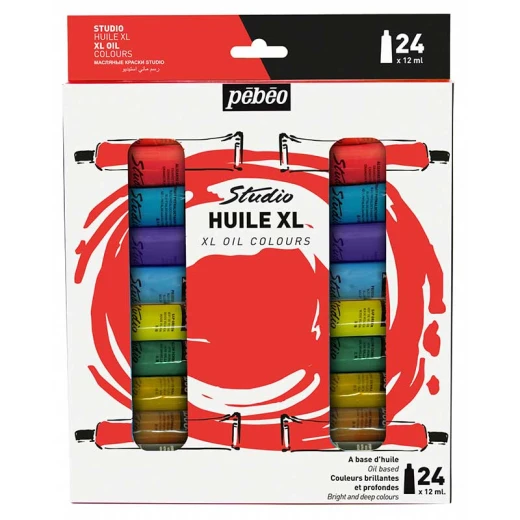 Pebeo XL Fine Oil Paint Set 24 Tubes x 12ml Rich, Intense Colours Fast-Drying Professional Quality Ideal for Beginners, Students & Artists Smooth Texture for Mixing & Layering Pebeo XL Fine Oil Paint Set 24 Tubes x 12ml Rich, Intense Colours Fast-Drying Professional Quality Ideal for Beginners, Students & Artists Smooth Texture for Mixing & Layering