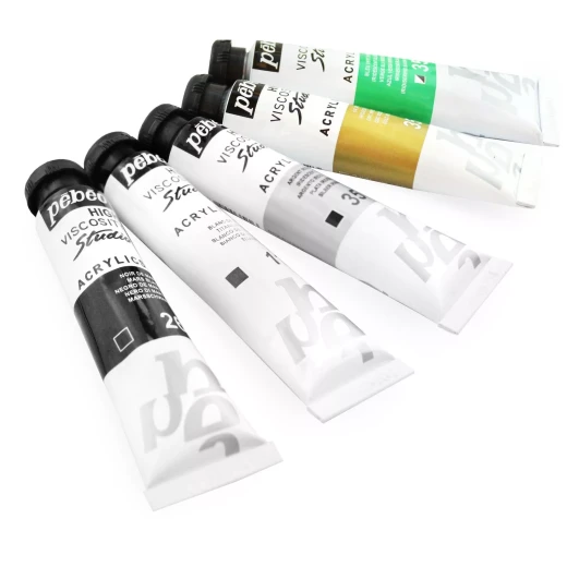 Pebeo Studio Acrylics Metal Atelier Paint Set, Complete Acrylic Painting Kit for Beginners, 17 Assorted Paint Tubes, Brushes, Canvas, Palette, Knives & Accessories Ideal Starter Set - Pebeo - Image 4
