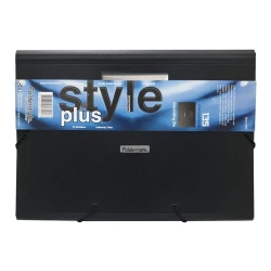 Foldermate Black File Bag, 13 Pockets A4 Size, Durable, Portable Organizer for Documents and Files