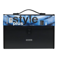 Foldermate Expandable File Folder A4 Size, 13 Pockets Document Organizer Portable Accordion File, Black, Office, School, Home Use