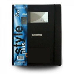 Foldermate Black Two-Ring Binder, A4 Size Durable Document Folder, Professional Ring File Organizer for Office, School, or Home Use