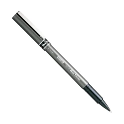 Uni-Ball Micro Deluxe Rollerball Pen MI-UB155-BK, 0.5mm Fine Tip, Black Ink, Super Ink for Fade & Water Resistance, Stainless Steel Tip, Smooth Precision Writing, Single Pen