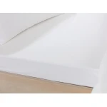 مفرش سرير مفرد سيبيلا, 160×240 سم، نسيج ساتان أبيض، 100% قطن, مفرش ناعم وقابل للتنفس، قماش متين، صناعة تركية من مدام كوكو - مدام كوكو